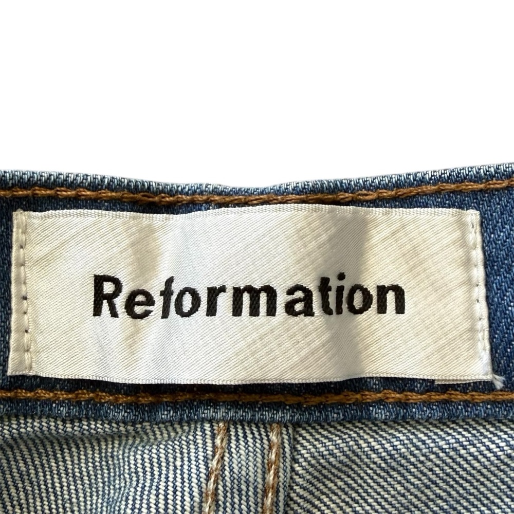 |NWT| REFORMATION $128 Macgraw Jeans Chesapeake Wash High Rise Flare Leg Denim - Picture 3 of 8